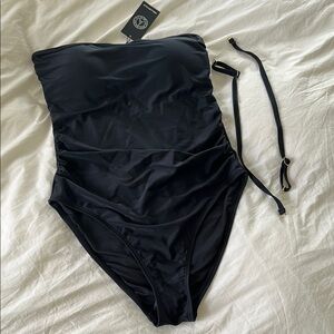 Black Strapless Swimsuit